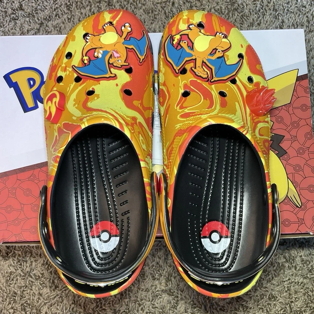 Pokémon x Crocs Charizard Classic Clog Men's Size 9 Fire Orange NEW IN BOX